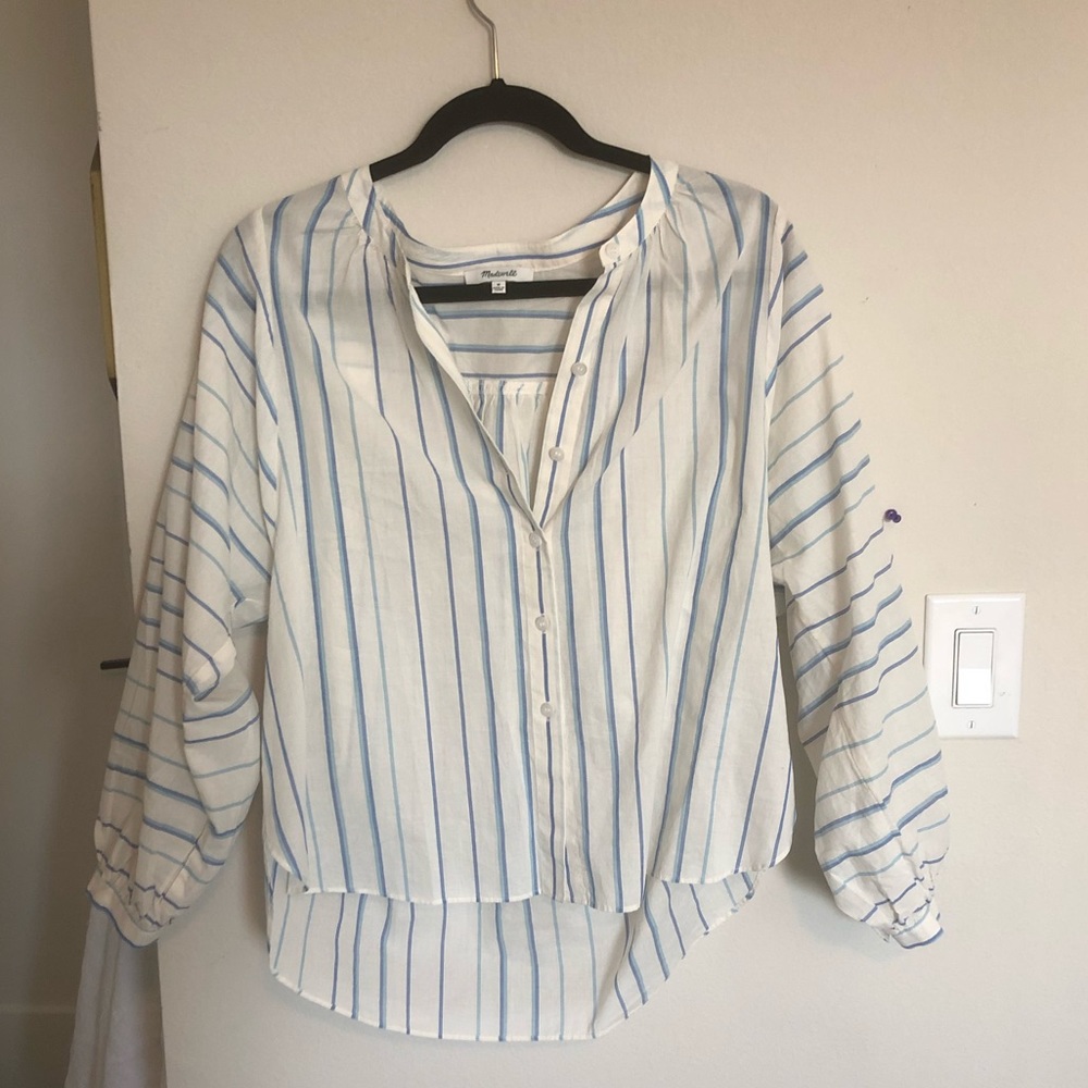 Madewell striped button down top